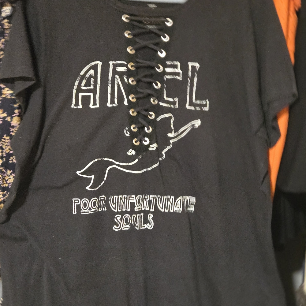 Disney Black Lace-Up Tee